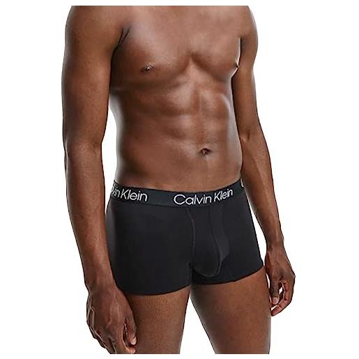 Calvin Klein trunk bóxer, black dark shadow grey white, s, uomo