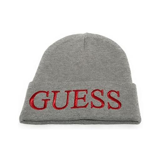 GUESS block logo donna cappello grigio lrg