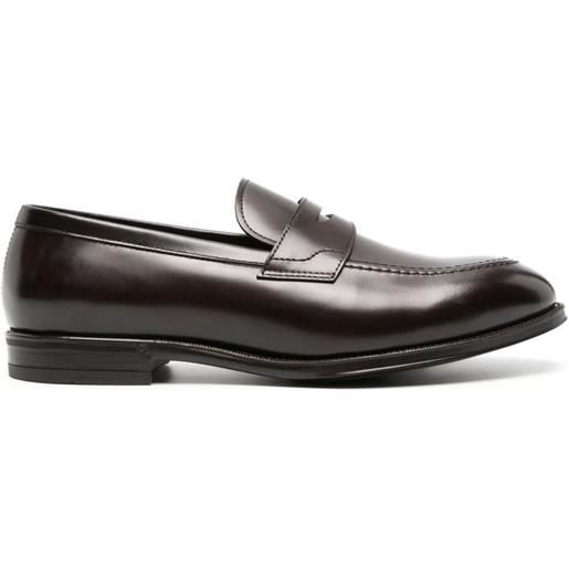 Henderson Baracco penny-slot leather loafers - marrone