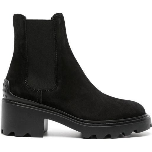 Tod's 60mm suede chelsea boots - nero