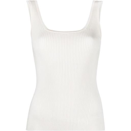 ZIMMERMANN round-neck ribbed-knit tank top - bianco