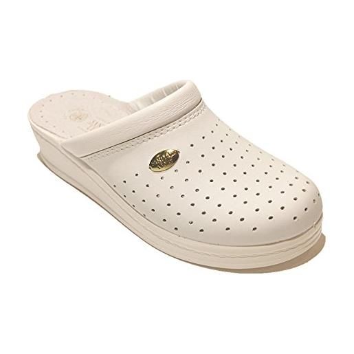 Scarpe Donna Ciabatte Pantofole Sanitarie Pelle Comfort Superpant-10 Cucina- infermiere-dottore – Happy Shop Online