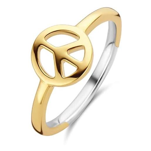 TISENTO anello anel fine ti sento -prata dourada 925 (2,58 gr) -tam. 20 1222sy/60 marca, única, metallo, nessuna pietra preziosa