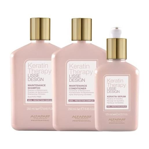 Alfaparf Milano Professional alfaparf lisse kheratin therapy shampo e balsamo + keratin serum 500 ml + 125 ml
