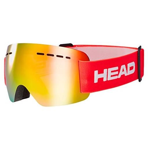 Head solar jr fmr occhiali da sci, unisex-adult, rosso, taglia unica