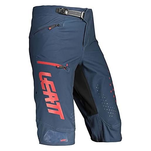 Leatt 5021130200 pantaloncini mtb gravity 4.0, xs/us28/eu46, onyx, blu