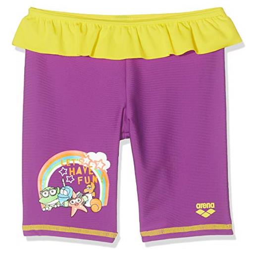 Arena costume da bagno da ragazza con protezione solare, bambina, costume a pantaloncino, 002049, provenza-giallo star, 92