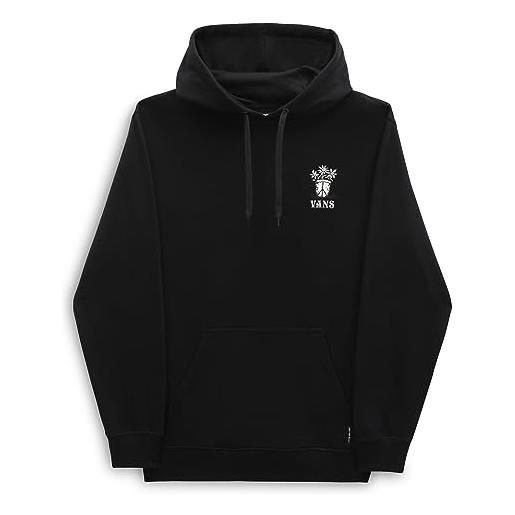 Vans peace head pullover hoodie felpa con cappuccio, black, m uomo