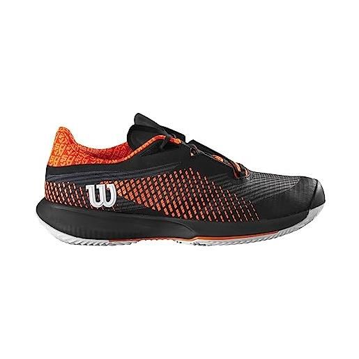 Wilson kaos swift 1.5 clay, sneaker uomo, black/phantom/shocking orange, 46 eu