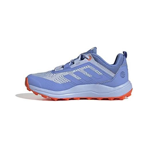 adidas terrex agravic flow trail running , sneakers unisex - bambini e ragazzi, blue fusion/blue fusion/coral fusion, 38 2/3 eu