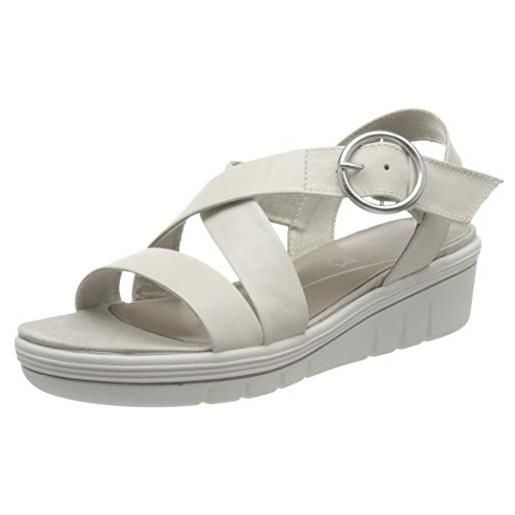 Marco tozzi 2-2-28514-24, sandali con cinturino alla caviglia donna, bianco (white 100), 38 eu