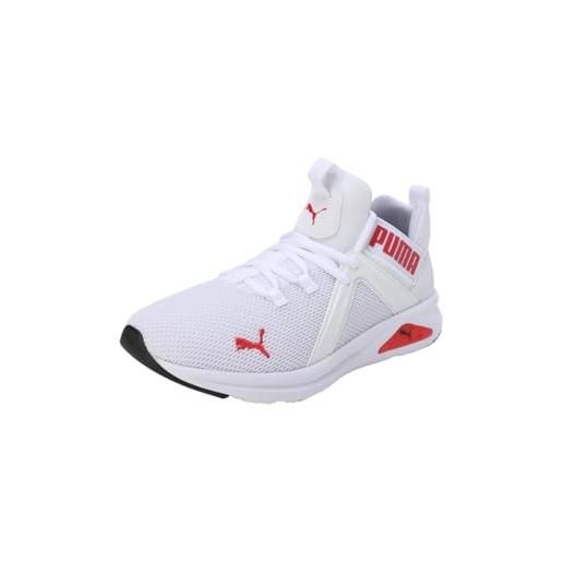 PUMA enzo 2, scarpe per jogging su strada uomo, white high risk red, 45 eu