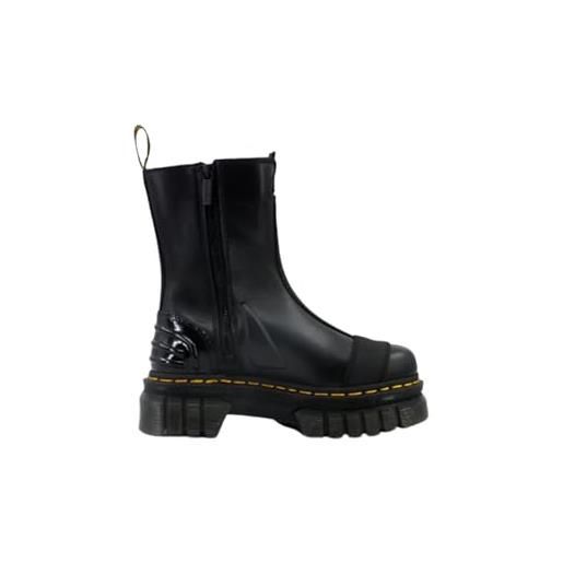 Dr. Martens dr martens 8 eye boot, anfibi unisex-adulto, black nappa lux & black ajax & black soft patent pu, 42 eu