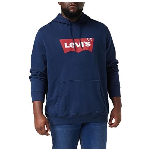 Levi's big graphic hoodie big bw hoodie dress, felpa con cappuccio uomo, felpa con cappuccio big bw blues, xl