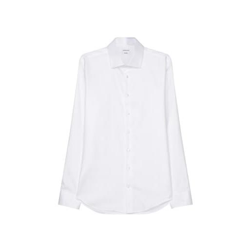 Seidensticker vestibilità modellata a maniche lunghe maglietta, bianco, 41 uomo
