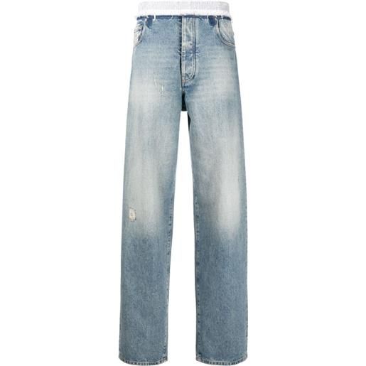 DARKPARK jeans claire con design a inserti - blu