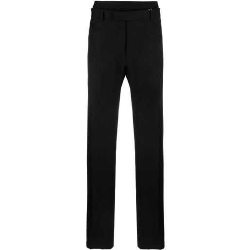 MM6 Maison Margiela pantaloni dritti con cintura - nero