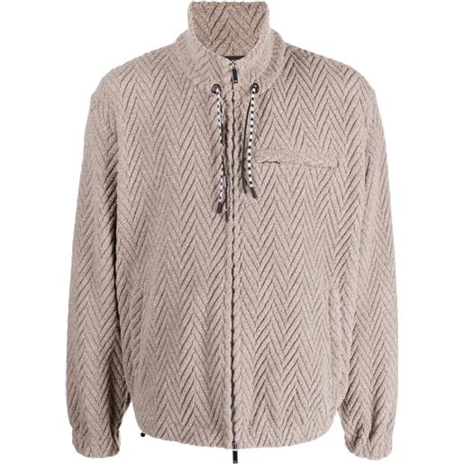 Emporio Armani giacca con zip - toni neutri