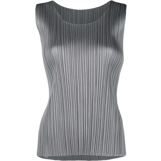 Pleats Please Issey Miyake top monthly colors may - grigio