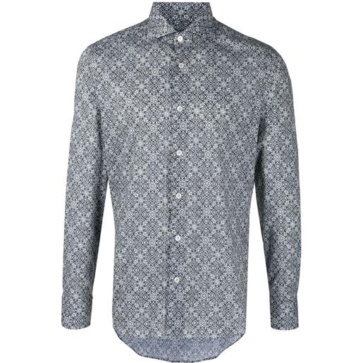 Fedeli camicia con stampa paisley - grigio