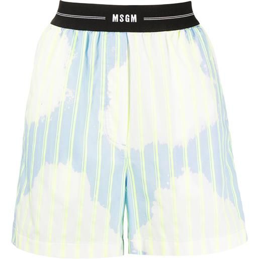 MSGM shorts con stampa - blu