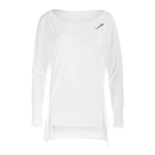 WINSHAPE mcs003-maglia donna, in modal ultra leggero, maniche lunghe, vaniglia-bianco, s