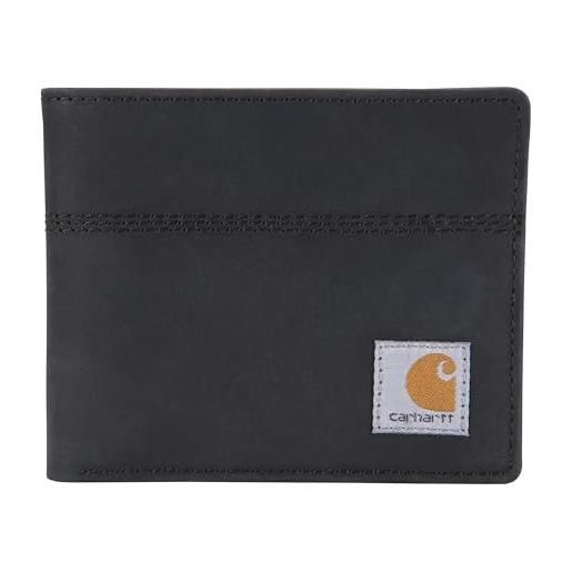 Carhartt portafogli casual da uomo in pelle, disponibile in diversi stili e colori borsa, marrone (bifold), taglia unica