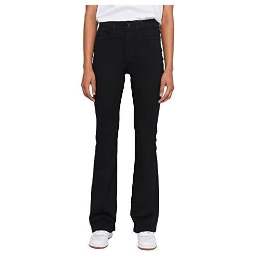 Noisy may nmsallie hw flare jeans vi023bl noos, black, 27/34 donna