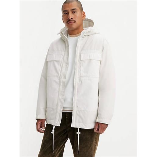 Levi's giacca con cappuccio tamalpais bianco / white onyx