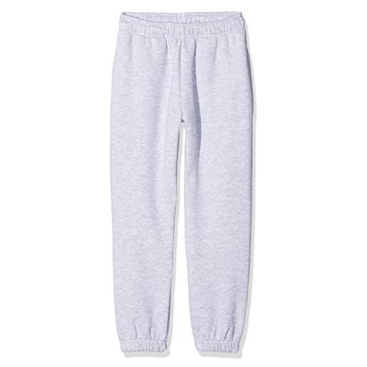 Fruit of the Loom premium elasticated cuff jog pants kids pantaloni sportivi, grigio (heather grey 123), 152 cm bambino