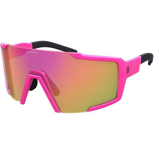 Scott shield compact sunglasses rosa pink chrome/cat3