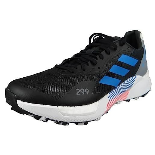 adidas terrex agravic ultra, sneaker uomo, core black/blue rush/crystal white, 42 2/3 eu