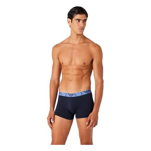 Emporio Armani underwear men's 3-pack bold monogram boxer, uomini, marine/marine/marine, 