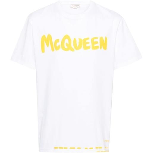 Alexander McQueen t-shirt con stampa graffiti - bianco