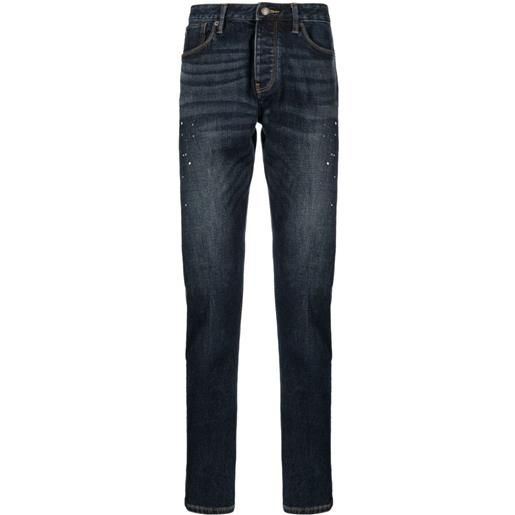 Emporio Armani jeans slim con stampa - blu