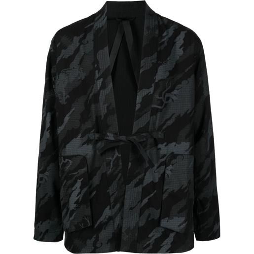 Maharishi giacca reversibile camouflage - nero