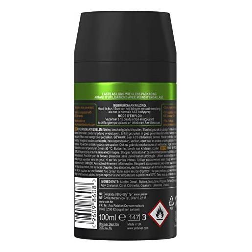 Axe - deodorante spray da uomo, provocation, formato mini da 100 ml - set di 2