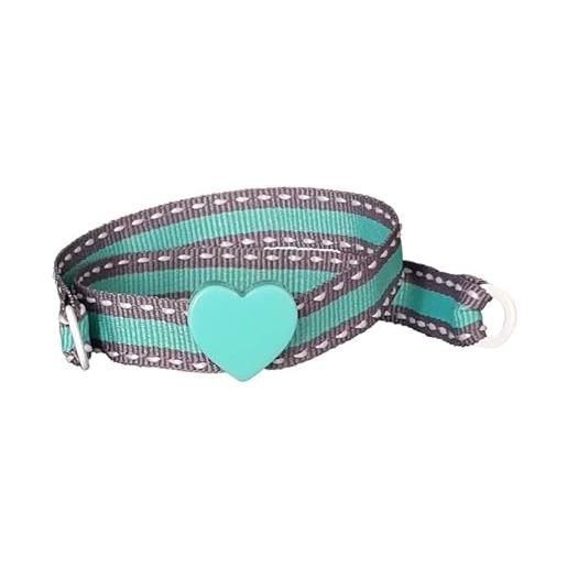 MAISON GIOIELLI FIRENZE nora pfeiffer bracciale in tessuto colorato charm cuore, bracciale amore donna con charm in resina, bracciali colorati fashion chic donna ragazza bambina (acqua/grigio, cuore tiffany)