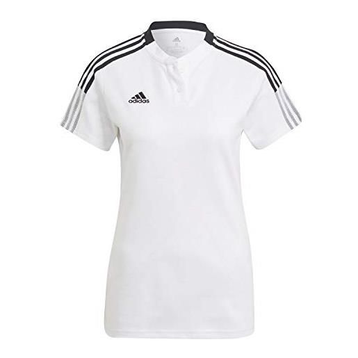 adidas donna polo shirt (short sleeve) tiro21 polo w, white, gm7348, xs
