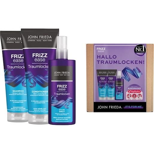 John Frieda cura dei capelli frizz ease set regalo shampoo 250 ml + conditioner 250 + spray 200 ml + 1x mask