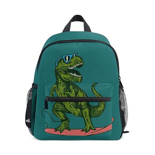 ALAZA zaino da scuola per bambini con cinturino sul petto, borsa colorata per studenti e ragazze, dinosauro 025, taglia unica, zaino per bambini