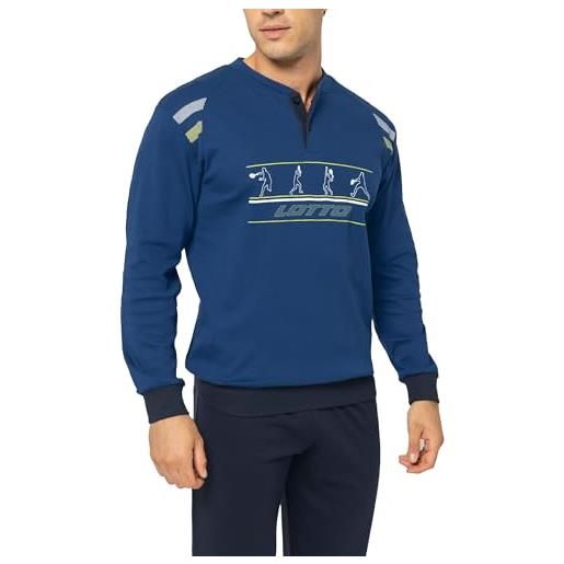 Pigiama Uomo Defonseca Cotone Leggero - Lungo, Primaverile, Taglie M-XXL, 100% Cotone - Foto 5