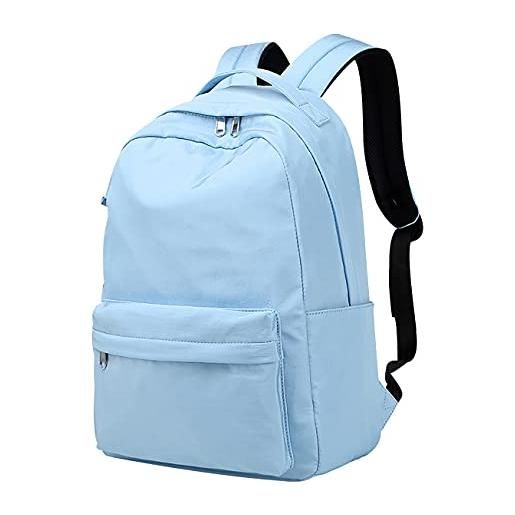 Peuignao zaino scuola media superiore università elementare pc portatile ragazza zainetto donna viaggio bambina zaini universitari scolastici femminili daypack blu