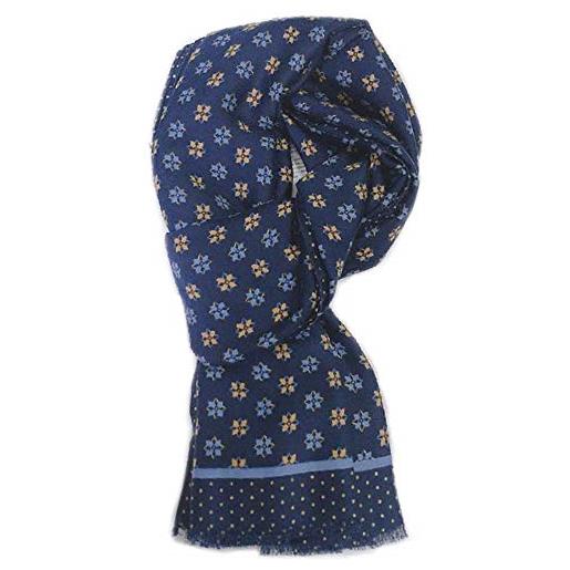 Brillabenny pashmina primaverile sciarpa foulard donna uomo ragazzo scarf sciarpetta accessorio (blu 2 fiori)