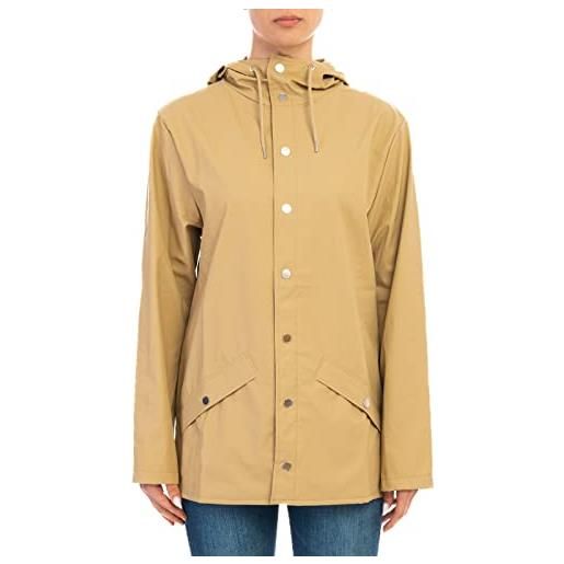 RAINS giacca rains unisex colore sand. Jacket è una giacca da pioggia unisex sempre attuale, che racchiude molte funzionalità in un modello minimalista. Le caratteristiche includono doppie tasche obl. 