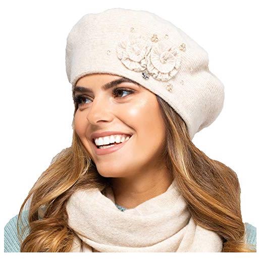 1 pezzo da donna alla moda in maglia Cappello francese con vintage monocolore ptore Cappello