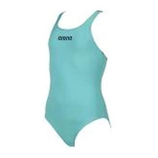 Arena solid swim pro costume sportivo da bambina, mint-navy/verde, 1-2