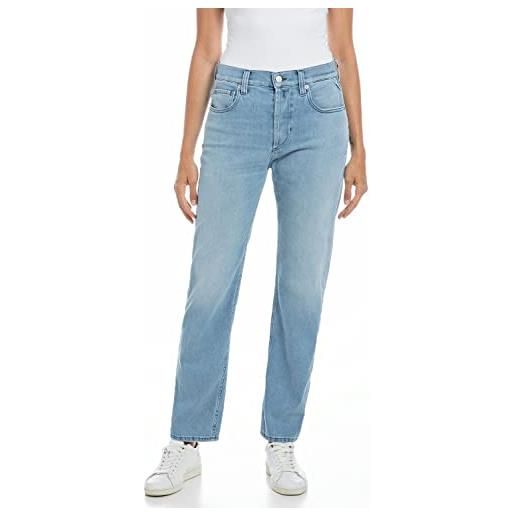 REPLAY jeans donna maijke straight fit elasticizzati, blu (medium blue 009), w25 x l30