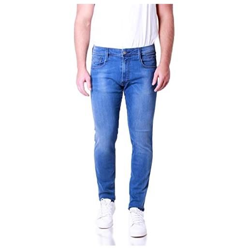 Replay anbass jeans uomo, blu (010 light blue), 30w/36l