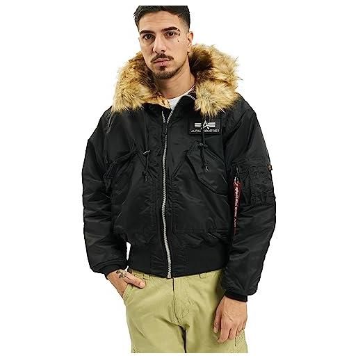 Bomber Uomo Alpha Industries Hood Black Reflective